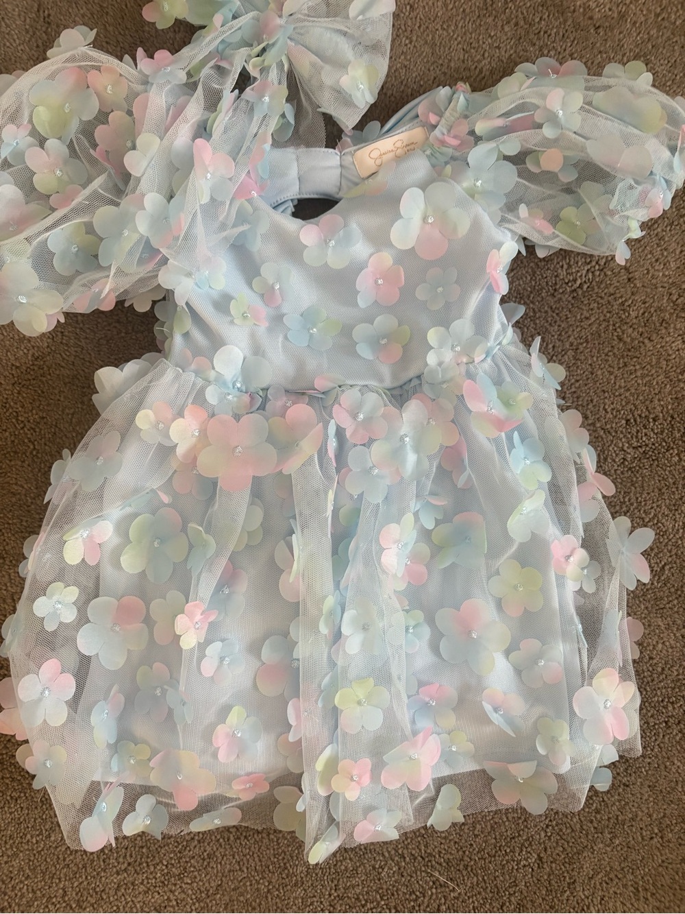 Jessica Simpson Kids Light Blue Floral One-Piece